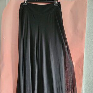 Db Established - Black Wide L Dress pants with Sheer Overlay size M.